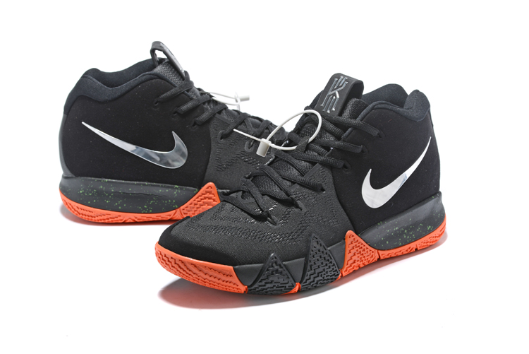 2018 Men Nike Kyrie 4 Black Orange Shoes
